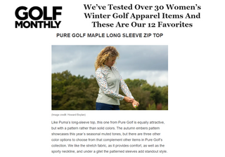 Pure Golf Top Voted One of the Top 12 Apparel Items for Winter