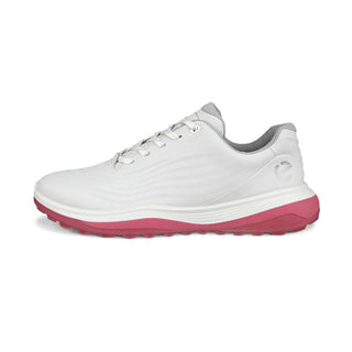 Ecco LT1 Waterproof Ladies Golf Shoes - White/Bubblegum