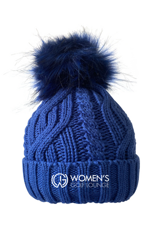 Women's Golf Lounge x Surprizeshop Womens Waterproof Bobble Hat Royal Blue