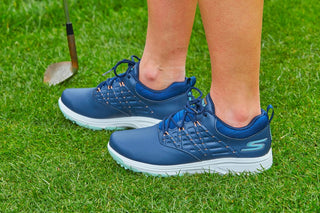 Skechers Go Golf Pro 2 Soft Spike Waterproof Ladies Golf Shoes - Navy and Turquoise