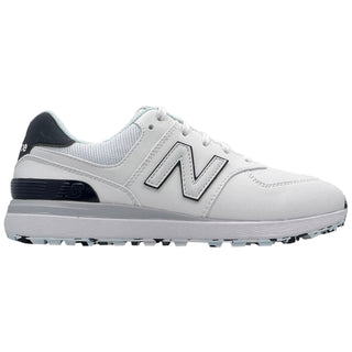 New Balance Womens Waterproof Golf Shoes - 574 Greens V2 - Spikeless White/Blue