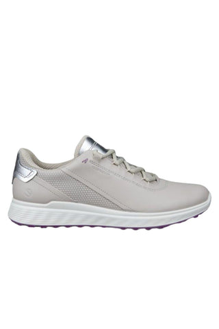 Ecco Golf S-Casual Waterproof Ladies Golf Shoes - Gravel/Silver Metallic