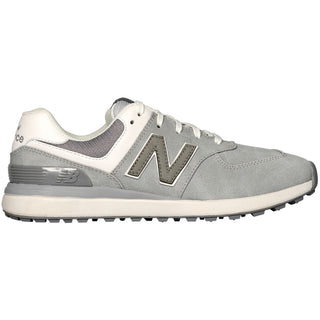 New Balance Womens Waterproof Golf Shoes - 574 Greens V2 - Spikeless Light Grey