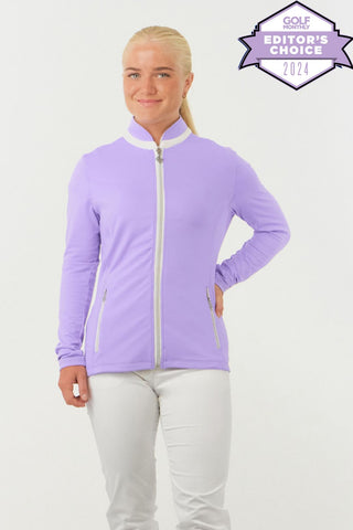 Pure Golf Ladies Mist Full Zipped Mid Layer - Lilac