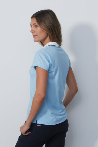 Daily Sports Candy Cap Sleeve Polo Shirt - Skylight Blue