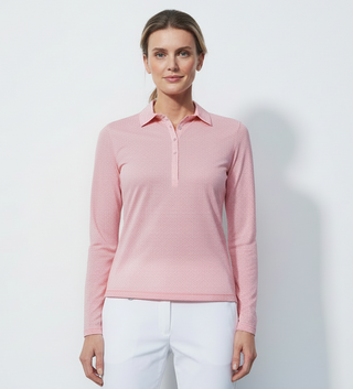 Daily Sports Terni Long Sleeve Polo Shirt - Coral