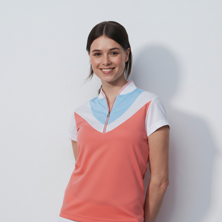Daily Sports Torcy Cap Sleeve Polo Shirt - Coral