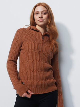 Daily Sports Olivet Long Sleeve Pullover Lined- Cinnamon