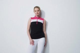 Daily Sports Ladies Calais Sleeveless Half Neck Golf Top - Black
