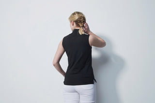 Daily Sports Nice Sleeveless Polo Shirt - Black