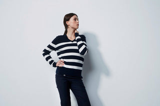 Daily Sports Ladies Ferrara Pullover Golf Jumper - Navy