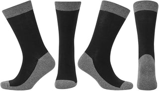 Becmoor Mens Socks (10 Pack) UK8-11 / Breathable Plain/Reinforced heel & toe/Smart Mens Socks/Casual Mens Socks/School Socks/Casual & Work - Black & Grey