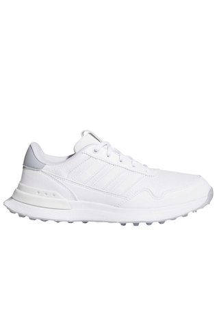 Adidas Womens S2G 26 Leather Spikeless Waterproof Golf Shoes - White & Silver