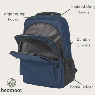 Becmoor Laptop Rucksack/Backpack - Black