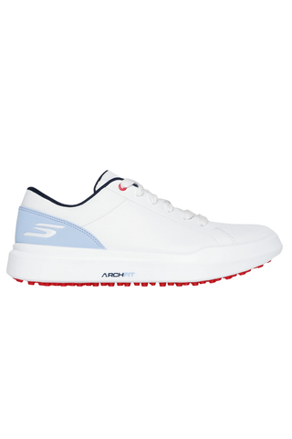 Skechers Waterproof Relaxed Fit GO GOLF Drive 6 Ladies Golf Shoes - White & Light Blue