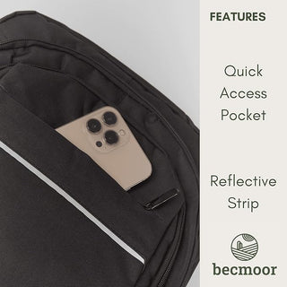 Becmoor Laptop Rucksack/Backpack - Black