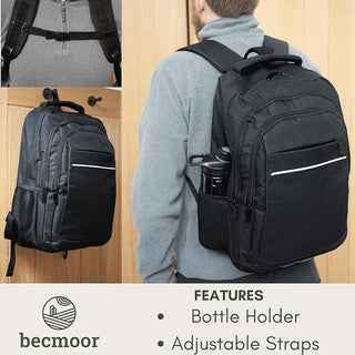 Becmoor Laptop Rucksack/Backpack - Black