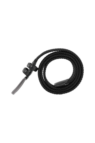 2-Pack Unisex Woven Holeless Belts - Black & Grey