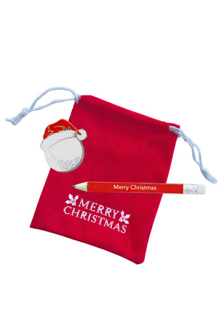 Christmas Santa Hat Golf Ball Marker Gift Set