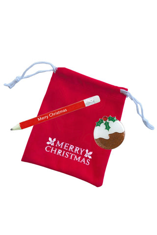 Christmas Pudding Golf Ball Marker Gift Set