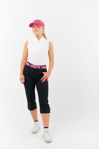 Surprizeshop Braided Ladies Golf Belt - Pink and White