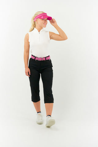 Surprizeshop Braided Ladies Golf Belt - Pink and White