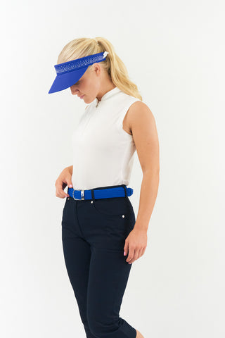 Surprizeshop Lady Golfer Buckle Stretch Webbing Women's Golf Belt - Royal Blue