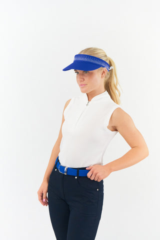 Surprizeshop Lady Golfer Buckle Stretch Webbing Women's Golf Belt - Royal Blue