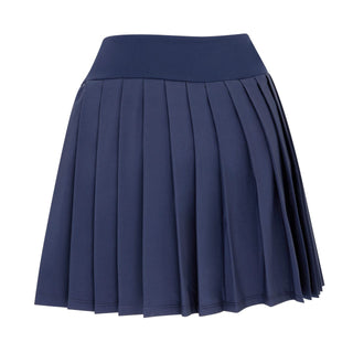 High Waist Pleated Golf Skort - Peacoat