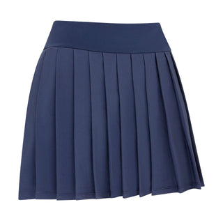 High Waist Pleated Golf Skort - Peacoat