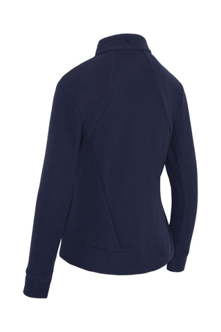 Callaway Ladies Golf Stretch Waffle Knit Fleece Jacket - Peacoat