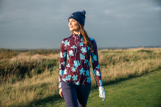 Callaway Golf Ladies Two-Tone Geo Sun Protection Top - Potent Purple