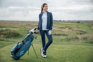 Callaway Ladies Thermal Long Sleeve Colourblock Golf Top - Brilliant White