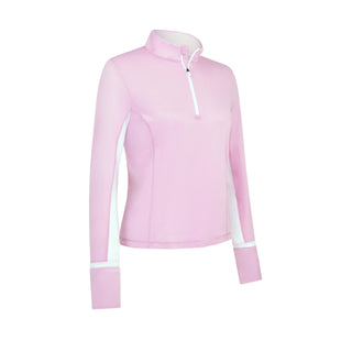 Colourblock Sun Protection Golf Top - Orchid