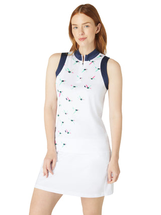 Ladies Birdie Sleeveless Golf Polo - Brilliant White