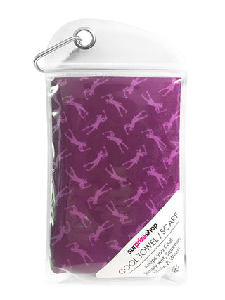Lady Golfer Cool Scarf & Towel - Purple