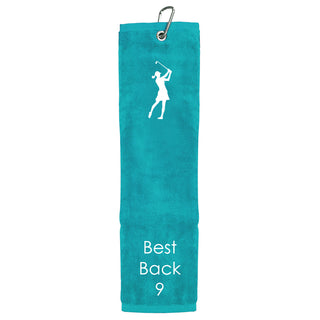 Best Back 9 Tri Fold Golf Towel Prize