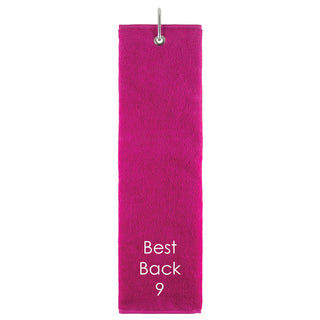 Best Back 9 Tri Fold Golf Towel Prize