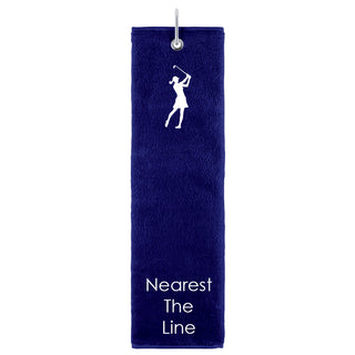 Nearest The Line Tri Fold Golf Towel Prize