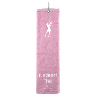 Nearest The Line Tri Fold Golf Towel Prize