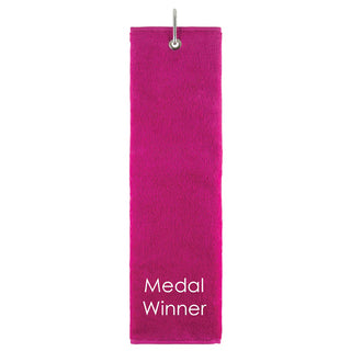 Medal Winner Tri Fold Golf Towel Prize