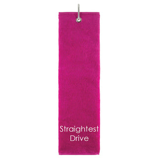 Straightest Drive Tri Fold Golf Towel Prize