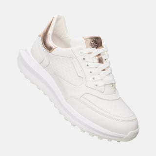 Duca Del Cosma Olivera 2 Waterproof Golf Shoes- White/Rose Gold