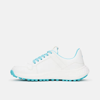 Duca Del Cosma Licata Waterproof Golf Shoes- White/Aruba Blue