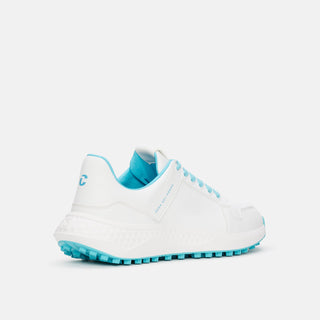 Duca Del Cosma Licata Waterproof Golf Shoes- White/Aruba Blue
