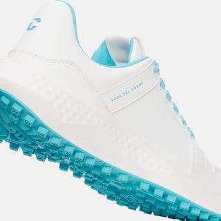 Duca Del Cosma Licata Waterproof Golf Shoes- White/Aruba Blue