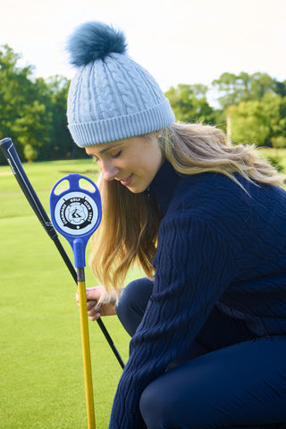 Surprizeshop Ladies Waterproof Bobble Ladies Golf Hat - Pastel Blue