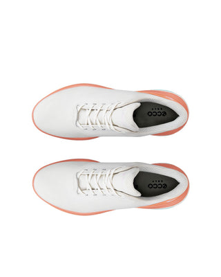 ECCO Golf LT1 Ladies Golf Shoes - White & Burnt Coral