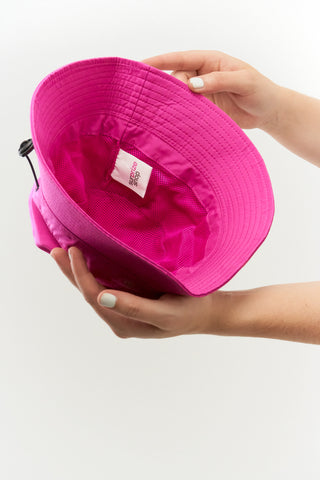 Ladies Golf Waterproof Bucket Rain Hat- Pink