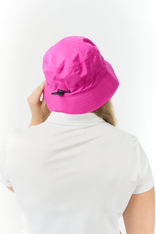 Ladies Golf Waterproof Bucket Rain Hat- Pink